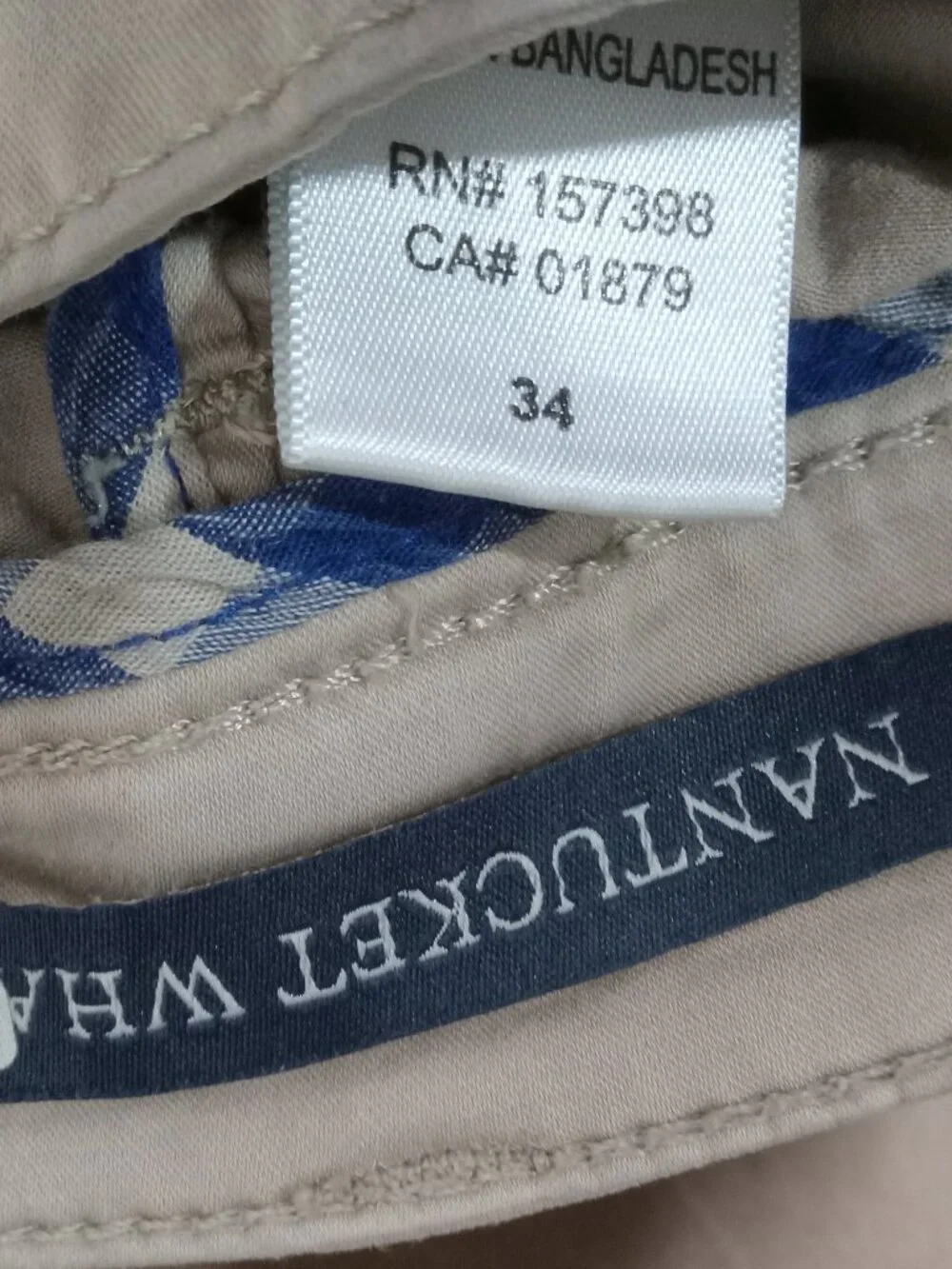 Nantucket Whaler Tan Stretch Slim Fit Chino Short/6244